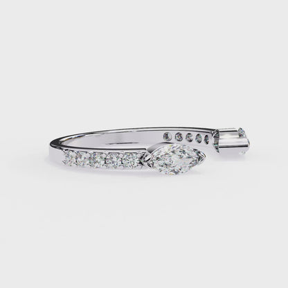 14K White Gold Lab Grown Diamond Band