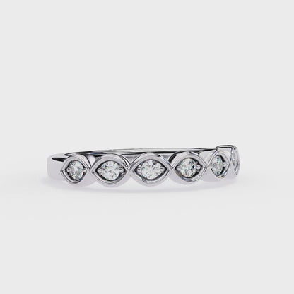 14K White Gold Lab Grown Diamond Band