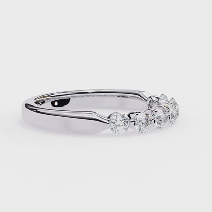 14K White Gold Lab Grown Diamond Band